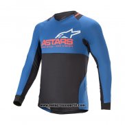 2021 Alpinestars Motocross Ciclismo Maglie Manica Lunga Blu Nero