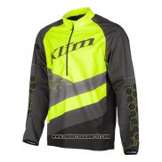 2021 Motocross Ciclismo Maglie Klim Manica Lunga Nero Giallo