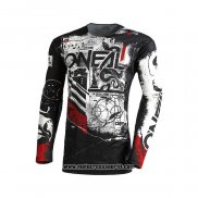 2021 Oneal Motocross Ciclismo Maglie Manica Lunga Nero Rosso