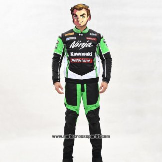 2020 Motocross Ciclismo Giacca Kawasaki Manica Lunga Nero Verde