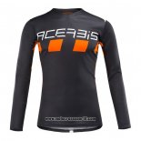 2020 Motocross Ciclismo Maglie Acerbis Manica Lunga Nero Arancione