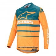 2020 Motocross Ciclismo Maglie Alpinestars Manica Lunga Giallo