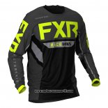 2020 Motocross Ciclismo Maglie FXR Manica Lunga Nero Grigio