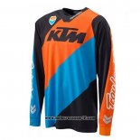 2020 Motocross Ciclismo Maglie KTM Manica Lunga Arancione Blu