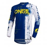 2020 Motocross Ciclismo Maglie Oneal Manica Lunga Blu Bianco