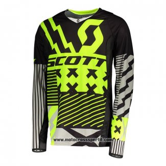 2020 Motocross Ciclismo Maglie Scott Manica Lunga Nero Giallo