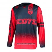 2020 Motocross Ciclismo Maglie Scott Manica Lunga Nero Rosso