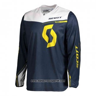 2020 Motocross Ciclismo Maglie Scott Manica Lunga Spento Blu