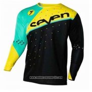 2020 Motocross Ciclismo Maglie Seven Manica Lunga Nero Giallo