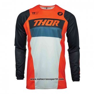 2020 Motocross Ciclismo Maglie Thor Manica Lunga Arancione