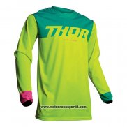 2020 Motocross Ciclismo Maglie Thor Manica Lunga Verde