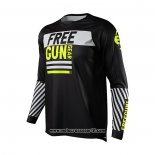 2021 Freegun Motocross Ciclismo Maglie Manica Lunga Nero