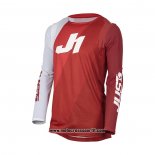 2021 Just 1 Motocross Ciclismo Maglie Manica Lunga Rosso Bianco