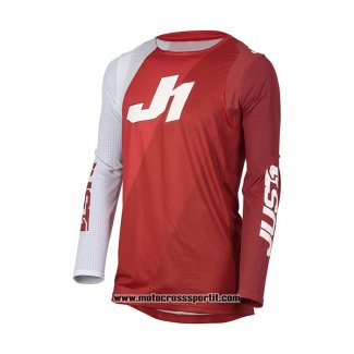 2021 Just 1 Motocross Ciclismo Maglie Manica Lunga Rosso Bianco