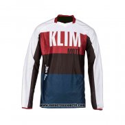 2021 Klim Motocross Ciclismo Maglie Manica Lunga Rosso Nero Blu