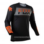 2021 Motocross Ciclismo Maglie FOX Manica Lunga Nero Arancione