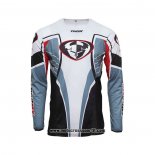 2021 Thor Motocross Ciclismo Maglie Manica Lunga Grigio Bianco