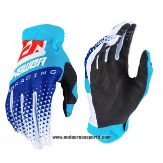 2020 Motocross Ciclismo Answer Guanti Dita Lunghe Blu