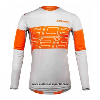 2020 Motocross Ciclismo Maglie Acerbis Manica Lunga Arancione Bianco