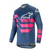 2020 Motocross Ciclismo Maglie Alpinestars Manica Lunga Blu