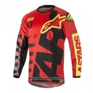 2020 Motocross Ciclismo Maglie Alpinestars Manica Lunga Rosso