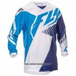 2020 Motocross Ciclismo Maglie FLY Manica Lunga Bianco Blu