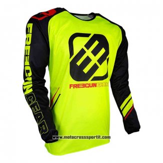 2020 Motocross Ciclismo Maglie Freegun Manica Lunga Giallo