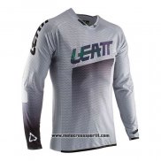 2020 Motocross Ciclismo Maglie Leatt Manica Lunga Grigio