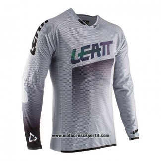 2020 Motocross Ciclismo Maglie Leatt Manica Lunga Grigio