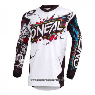 2020 Motocross Ciclismo Maglie Oneal Manica Lunga Bianco