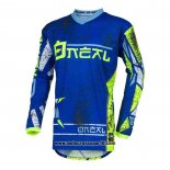 2020 Motocross Ciclismo Maglie Oneal Manica Lunga Blu Giallo