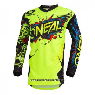 2020 Motocross Ciclismo Maglie Oneal Manica Lunga Giallo