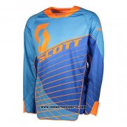 2020 Motocross Ciclismo Maglie Scott Manica Lunga Blu