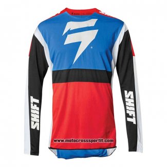 2020 Motocross Ciclismo Maglie Shift Manica Lunga Blu