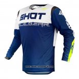 2020 Motocross Ciclismo Maglie Shot Manica Lunga Blu