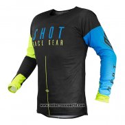 2020 Motocross Ciclismo Maglie Shot Manica Lunga Nero