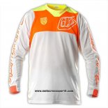 2020 Motocross Ciclismo Maglie TLD Manica Lunga Bianco Arancione