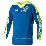 2020 Motocross Ciclismo Maglie TLD Manica Lunga Blu Giallo