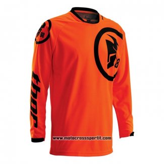 2020 Motocross Ciclismo Maglie Thor Manica Lunga Arancione