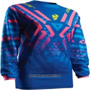 2020 Motocross Ciclismo Maglie Thor Manica Lunga Blu Rosa