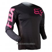 2021 Motocross Ciclismo Donne Maglie FOX Manica Lunga Fuxia Nero