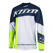 2021 Motocross Ciclismo Maglie Klim Manica Lunga Blu Bianco