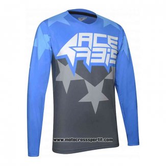 2020 Motocross Ciclismo Maglie Acerbis Manica Lunga Blu