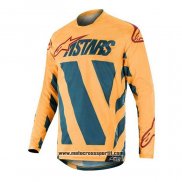 2020 Motocross Ciclismo Maglie Alpinestars Manica Lunga Giallo