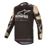 2020 Motocross Ciclismo Maglie Alpinestars Manica Lunga Nero