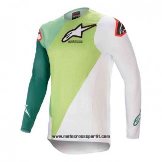 2020 Motocross Ciclismo Maglie Alpinestars Manica Lunga Verde