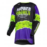 2020 Motocross Ciclismo Maglie Answer Manica Lunga Viola