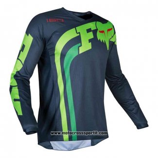 2020 Motocross Ciclismo Maglie FOX Manica Lunga Spento Blu