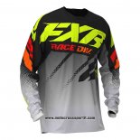 2020 Motocross Ciclismo Maglie FXR Manica Lunga Nero Bianco