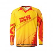 2020 Motocross Ciclismo Maglie IXS Manica Lunga Giallo Rosso